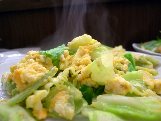 キャベツと卵の炒め物